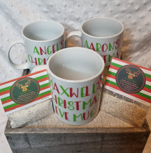 Load image into Gallery viewer, Personalized Christmas Eve Mug β Candy Cane Font | Custom Festive Mug