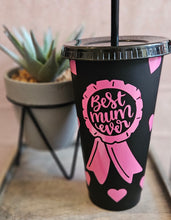 Load image into Gallery viewer, 24oz Cold Cup with Medal Design – Best Mum Ever | Customizable Gift for Mum
