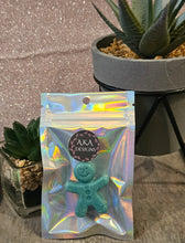 Load image into Gallery viewer, Gingerbread Man Wax Melt – 9g Handmade Soy Wax | Festive Christmas Scent | Holographic Gift Bag | Ready Made or Made to Order