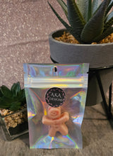 Load image into Gallery viewer, Gingerbread Man Wax Melt – 9g Handmade Soy Wax | Festive Christmas Scent | Holographic Gift Bag | Ready Made or Made to Order