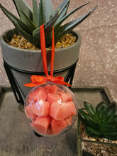 Load image into Gallery viewer, Wax Melt Bauble β 6cm Festive Decoration Filled with 25 Mini Heart Wax Melts | Ready-Made or Made-to-Order Scents | Christmas Gift | Handmade Home Fragrance