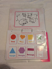 Load image into Gallery viewer, Personalised Toddler Busy Book | Pink or Blue Wipe-Clean Activity Folder | 9 Colour Pens | Alphabet, Numbers, Colours & More | Preschool