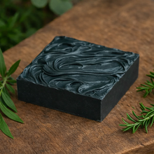 Load image into Gallery viewer, Handmade Vegan Charcoal Soap | Tea Tree Essential Oil, Deep Clean image 0