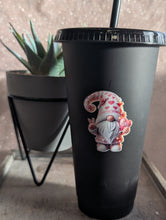 Load image into Gallery viewer, Valentine’s Gonk 24oz Cold Cup – Frosted White or Matte Black | 4 Designs Available | Reusable Tumbler with Lid & Straw