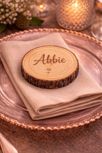 Load image into Gallery viewer, Personalised Wooden Place Names – Rustic Wedding Table Decor