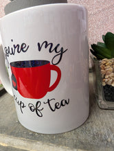 Load image into Gallery viewer, Valentine’s Day Latte Glass or Mug – "You’re My Cup of Tea" Design