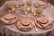 Load image into Gallery viewer, Personalised Wooden Place Names – Rustic Wedding Table Decor