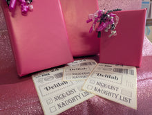 Load image into Gallery viewer, Personalised North Pole Shipping Labels – Pack of 10 | 4x6" Santa Mail Stickers | Custom Child’s Name | Nice or Naughty List | Christmas Parcel Label