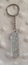 Load image into Gallery viewer, Resin letter keyring with glitter