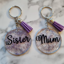 Load image into Gallery viewer, Personalized Glitter Keyring