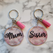 Load image into Gallery viewer, Personalized Glitter Keyring