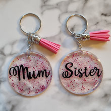 Load image into Gallery viewer, Personalized Glitter Keyring