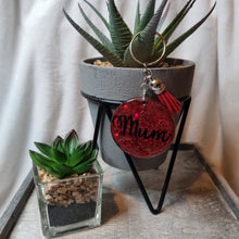 Load image into Gallery viewer, Personalised Glitter Keyring – Custom Name Keychain – 5cm Sparkle Key Ring – Custom Colour Keyring – Gift for Her, Bags & Keys