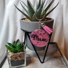 Load image into Gallery viewer, Personalised Glitter Keyring – Custom Name Keychain – 5cm Sparkle Key Ring – Custom Colour Keyring – Gift for Her, Bags & Keys