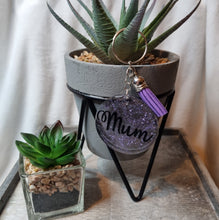 Load image into Gallery viewer, Personalised Glitter Keyring – Custom Name Keychain – 5cm Sparkle Key Ring – Custom Colour Keyring – Gift for Her, Bags & Keys