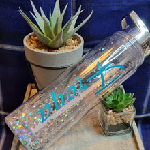 Load image into Gallery viewer, Personalized water bottle - glitter