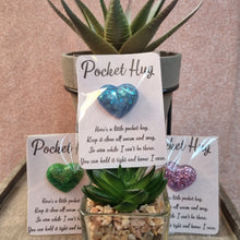 Load image into Gallery viewer, Pocket Hug Resin Heart Ornament with Poem – Thoughtful Gift for Loved Ones