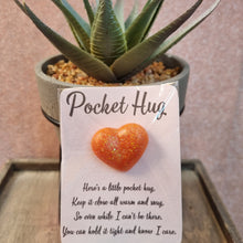 Load image into Gallery viewer, Pocket Hug Resin Heart Ornament with Poem – Thoughtful Gift for Loved Ones