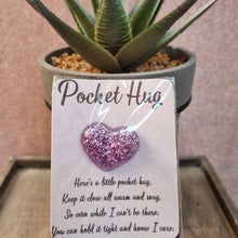 Load image into Gallery viewer, Pocket Hug Resin Heart Ornament with Poem – Thoughtful Gift for Loved Ones