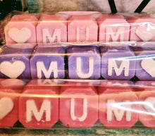 Load image into Gallery viewer, Mum soy wax melt sample sized - cellophane wrapped, color & scent can be customized.