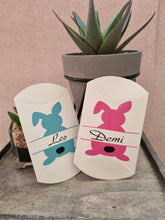 Load image into Gallery viewer, Personalized Easter Pillow Gift Box – Custom Treat Box – Small Favor Box – Filled or Unfilled