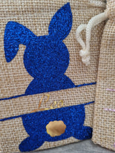 Load image into Gallery viewer, Personalized Easter Jute Bag β Small Gift Bag with Bunny Design β Custom Easter Treat Bag β Filled or Unfilled