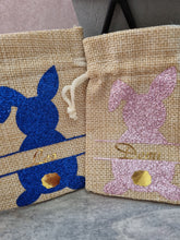 Load image into Gallery viewer, Personalized Easter Jute Bag β Small Gift Bag with Bunny Design β Custom Easter Treat Bag β Filled or Unfilled