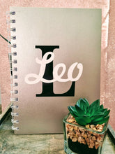 Load image into Gallery viewer, Personalized A5 Lined Notebook | Custom Name Journal | Gift for Her | Pearl Cover | Back to School | Teacher Gift | Office Stationery