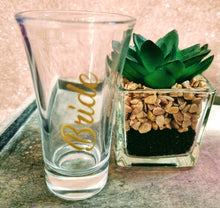 Load image into Gallery viewer, Bridal Party Shot Glass โ Custom Wording, Roles & Bulk Discount Available