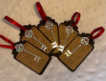 Load image into Gallery viewer, Vintage Santa Magic Key – Handmade Christmas Eve Keepsake | Santa’s Magic Key with Poem Tag | Christmas Tradition for Kids