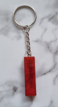 Load image into Gallery viewer, Resin letter keyring - solid colour