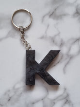 Load image into Gallery viewer, Resin letter keyring - solid colour