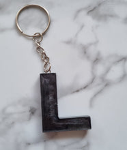Load image into Gallery viewer, Resin letter keyring - solid colour