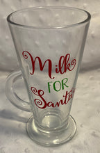 Load image into Gallery viewer, Milk for Santa & Cookies for Santa Set • Christmas Eve Plate & Glass • Santa Treat Set • Xmas Family Tradition • Festive Holiday Gift