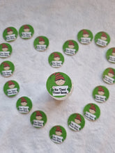 Load image into Gallery viewer, Personalized To/From Stickers - Green with Cute Elf Design