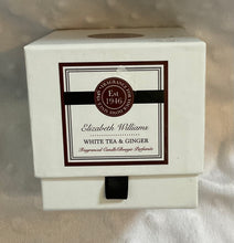 Load image into Gallery viewer, Glass candle in a box - white tea and ginger