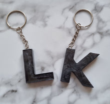 Load image into Gallery viewer, Resin letter keyring - solid colour