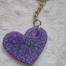 Load image into Gallery viewer, Heart keyring- resin