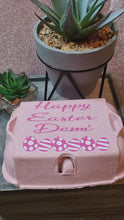 Load and play video in Gallery viewer, Personalized Easter Egg Carton β Custom Gift Box β Filled with 6 Cadbury Creme Eggs