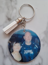 Load image into Gallery viewer, Personalized Photo Keyring – Double-Sided or Message on Back – Custom Gift
