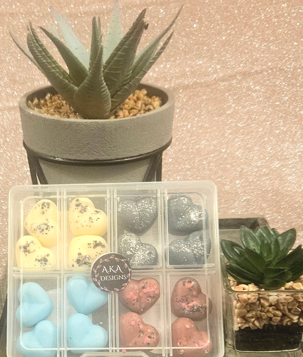 wax melt Sample box - aftershave scents - heart shaped