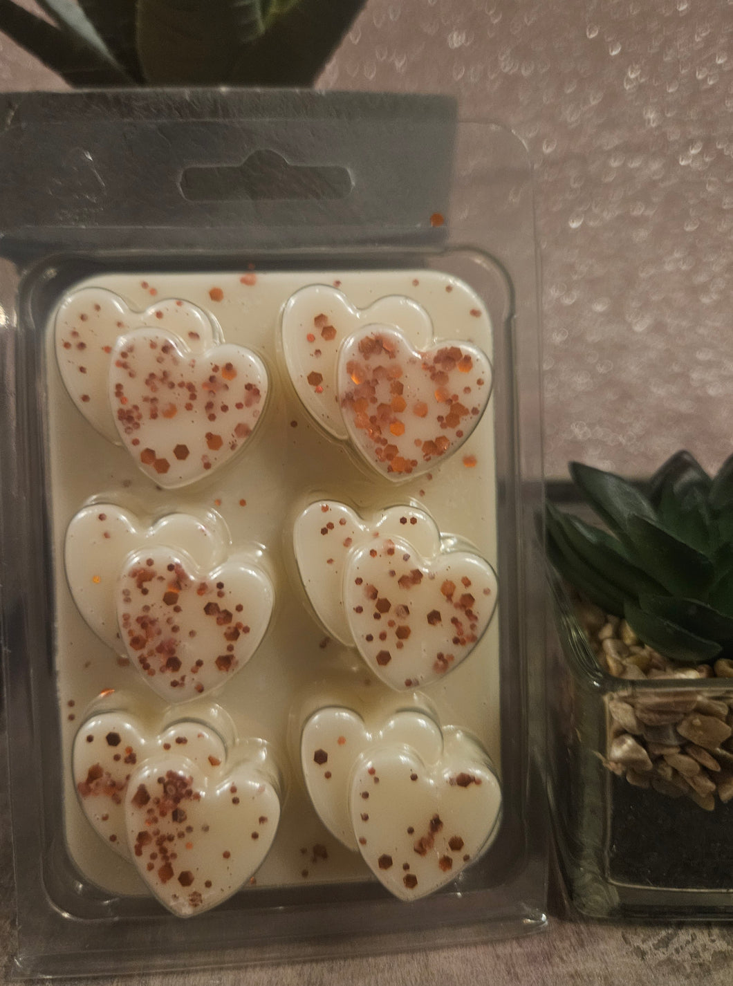 Cranberry & Orange wax melt -  double heart clamshell