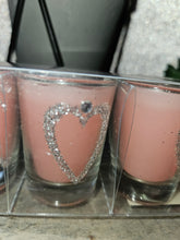 Load image into Gallery viewer, 6 pack mini  heart candles pink
