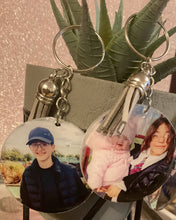 Load image into Gallery viewer, Personalized Photo Keyring – Double-Sided or Message on Back – Custom Gift
