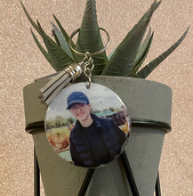 Load image into Gallery viewer, Personalized Photo Keyring – Double-Sided or Message on Back – Custom Gift
