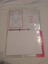 Load image into Gallery viewer, Personalised Toddler Busy Book | Pink or Blue Wipe-Clean Activity Folder | 9 Colour Pens | Alphabet, Numbers, Colours &amp; More | Preschool
