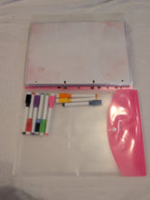 Load image into Gallery viewer, Personalised Toddler Busy Book | Pink or Blue Wipe-Clean Activity Folder | 9 Colour Pens | Alphabet, Numbers, Colours &amp; More | Preschool
