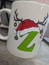 Load image into Gallery viewer, Personalized Christmas Initial Mug – Holiday Coffee Cup, Xmas Gift
