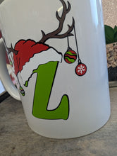 Load image into Gallery viewer, Personalized Christmas Initial Mug – Holiday Coffee Cup, Xmas Gift
