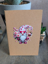 Load image into Gallery viewer, Valentine Gonk A6 Lined Notebook | Cute Gnome Mini Pocket Notebook
